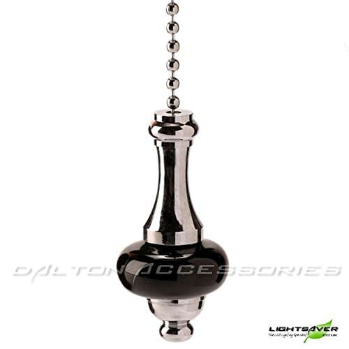 Polished Chrome with Black Ceramic Light Pull