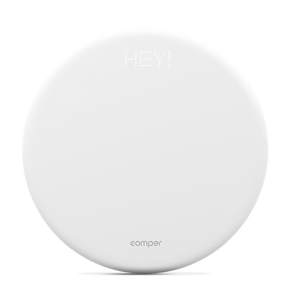 Comper Smart Scale Bluetooth Digital Weight Bathroom Scale with App to Manage Weight, BMI for Whole Family & Pregnancy Women & Baby, White, Round, 400 Pounds