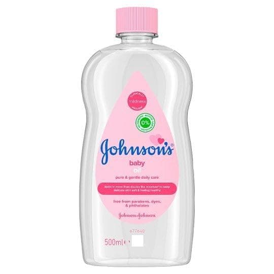 Johnson's Baby Oil (1 x 500 ml) Moisturising Baby Oil to Protect Delicate and Dry Skin, Hypoallergenic and pH-Balanced, Ideal for Massage, Moisturiser for Dry Skin to Soften Hands and Body