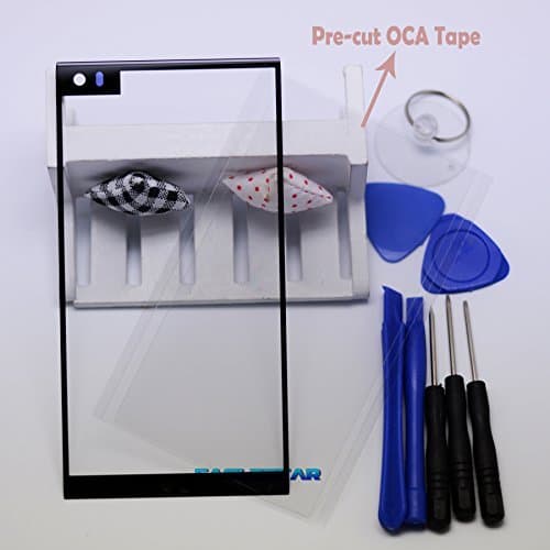 Eaglestar Black V20 Top Front Panel Outer Screen Glass Lens Replacement Parts for LG V20 H910 H918 VS995 LS997 +OCA Tape-Black