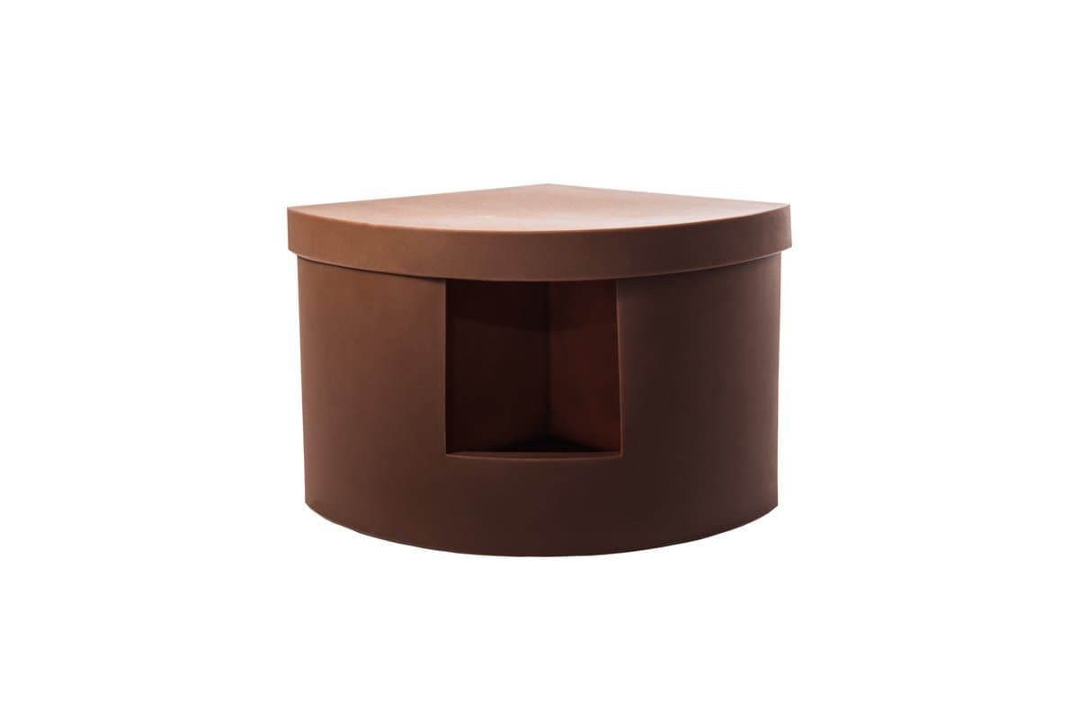 Kitangle Modern Cat Litter Box, Corner Kitty - Brown