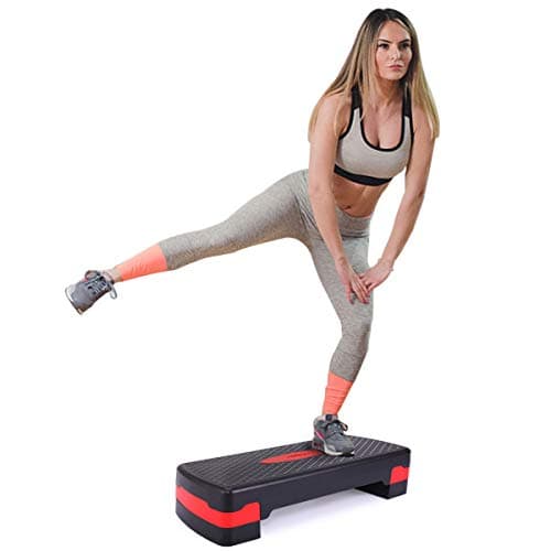 Thegreatshopman Aerobic Exercise Workout Step Platform with Adjustable Risers, 26 “ Workout Stepper Bench, Fitness Platform for Indoor & Outdoor Sports
