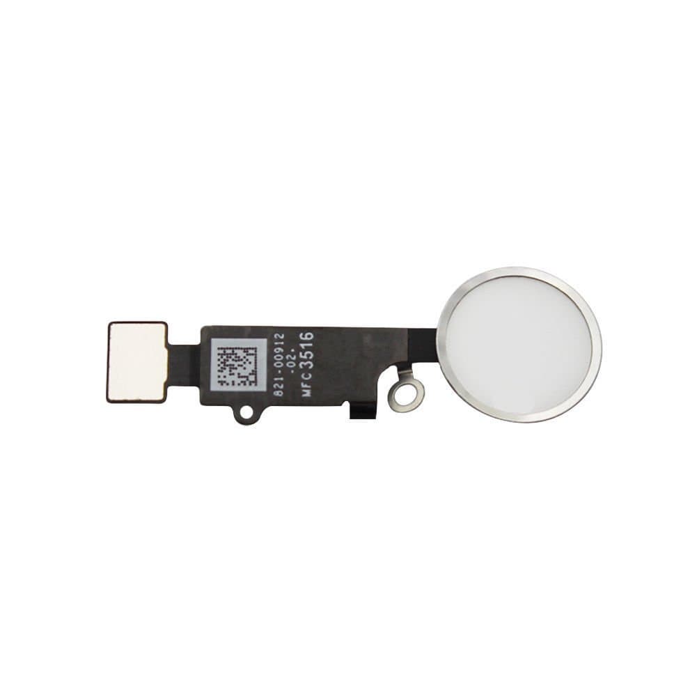 Home Button Main Key with Flex Cable Replacement Part for iPhone 7 and 7 Plus (Silver)
