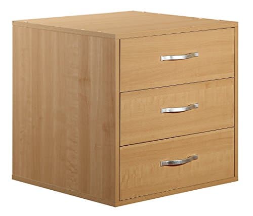 3-Drawer Organizer Cube, Maple