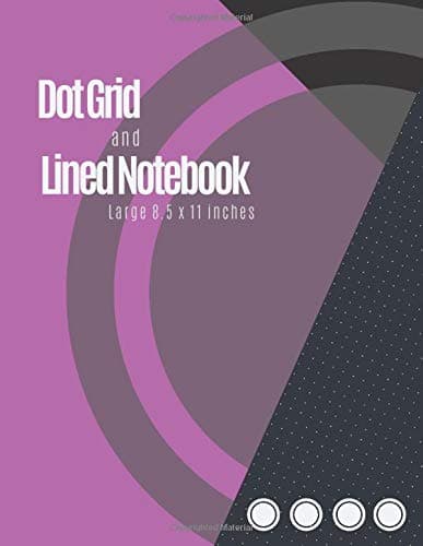 Dot Grid And Lined Notebook: Dotted Graph Notebooks (Radiand Orchid Violet Cover) - Dot Grid Paper Large (8.5 x 11 inches), A4 100 Pages, Engineer ... Dot Grid Journal Graphing Pad, Note Taking.