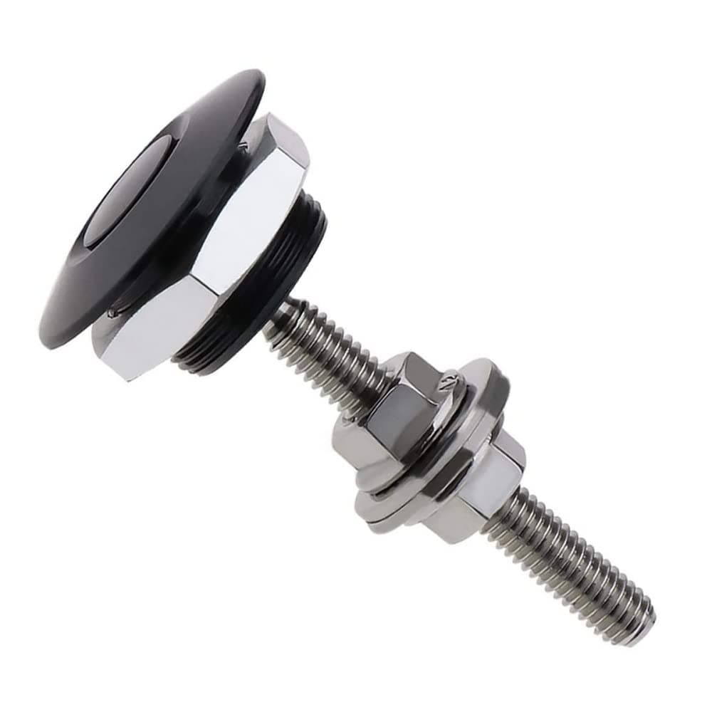 Quick Release Latch Lock Clip Push Button Bonnet Kit 1.25in/32mm Diameter Universal Aluminum Alloy Quick Latch Lock for Auto Car Bumper License Plate Hood or Various DIY(Black)