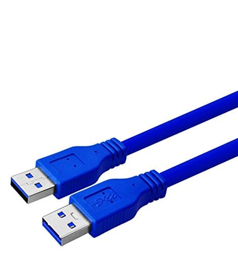 USB A-A Cable,HaoDe High Speed USB 3.0 Type A Male to A Male Cable, 5Gbps Data Transfer Lead For Hard Drive Enclosures, Printers, Modems, Cameras and Other USB peripherals Blue(0.5 Meter Round)