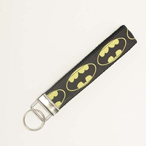 1'25mm 22CM Batman Logo Pattern Key Fob,Custom Key Chain Wristlets Personalized Key Chains