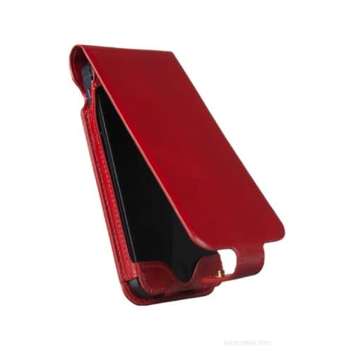 Sena Cases Hampton Flip Leather Case for iPhone 5 - Retail Packaging - Red