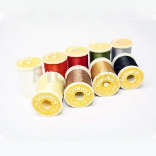 Gordon Griffiths 2 SPOOLS Fly Tying Thread, Cobweb Superfine Choice of colours (Beige)