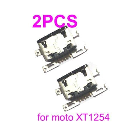 USB Charging Sync Data Port Replacement for Motorola Droid Turbo XT1254 (Pack of 2)