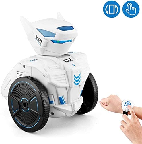 Remote Control Robot Car, 2.4G Remote Control Watch Remote Gravity Sensing Robot-Singing and Dancing with LED Lights Educational Toys for Children, for Kids Ages 6-12 Years Old