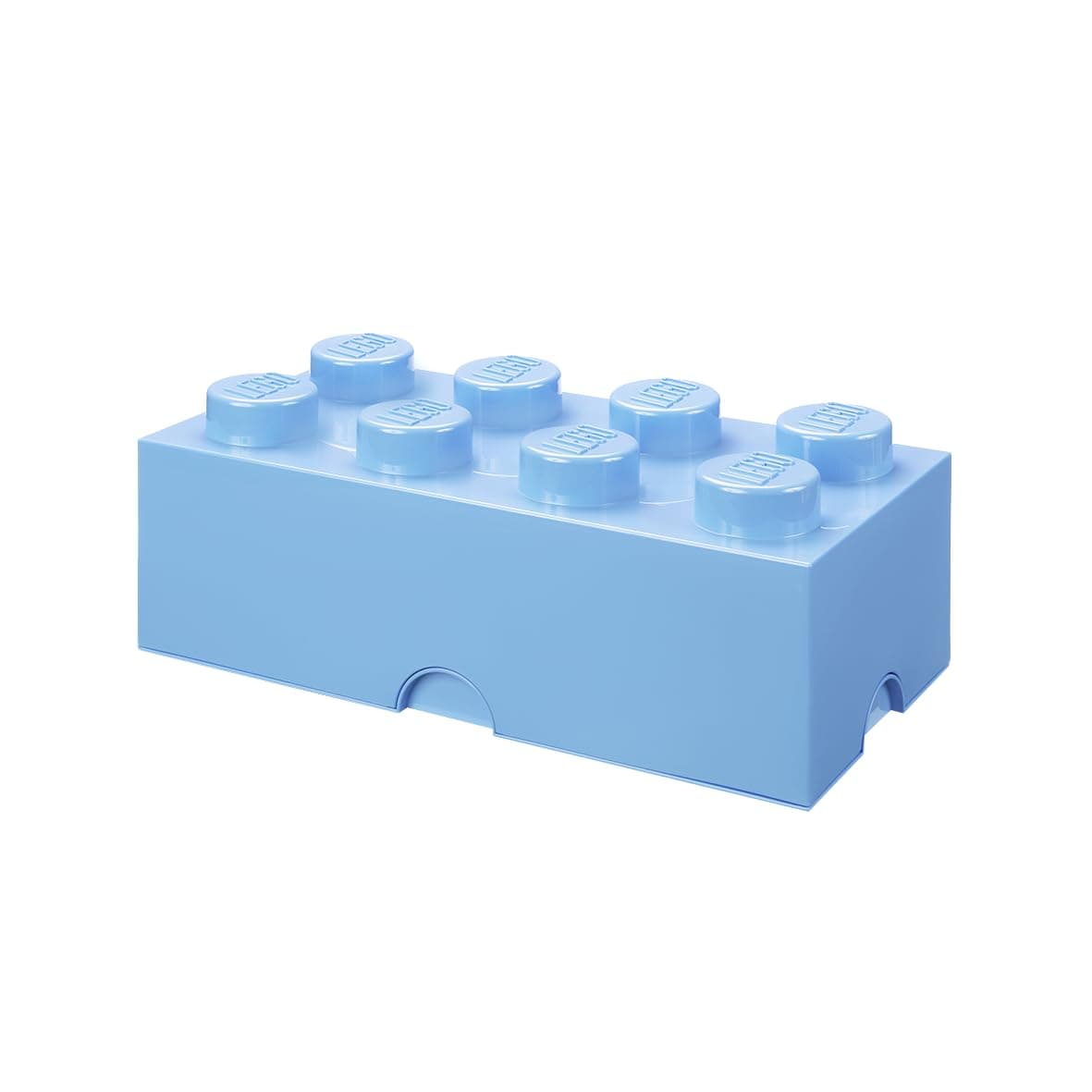 LEGO Brick Box Stackable Storage Containers - Organizational Building Blocks - 19.69 x 9.84 x 7.09 Inches - Brick 8, Light Royal Blue