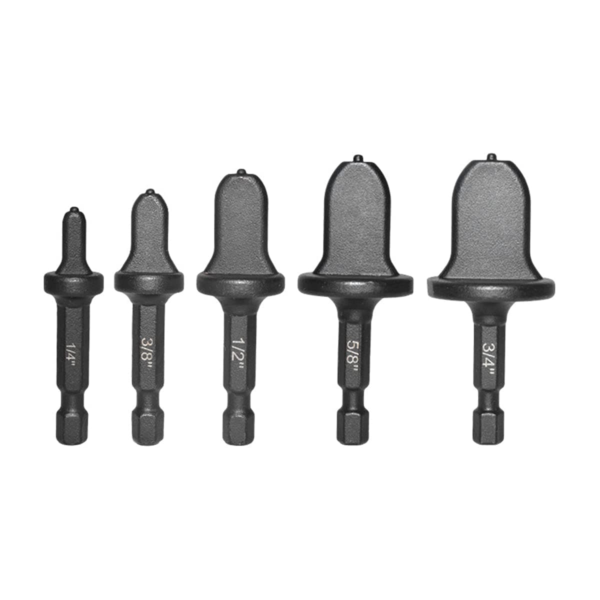 5 Pcs Swaging Tool Drill Bit Set 1/4 Inch Hex Shank Copper Pipe Flaring Tool Tube Expander Air Conditioner Copper Pipe Swaging Flaring Tool for Copper Tubing (1/4'', 3/8'', 1/2'', 5/8'', 3/4'')