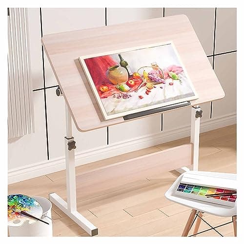 Artist Drafting Table - Tilting Height Adjustable Desk for Studio, Art Craft, Writing, and Study - Wooden Workstation