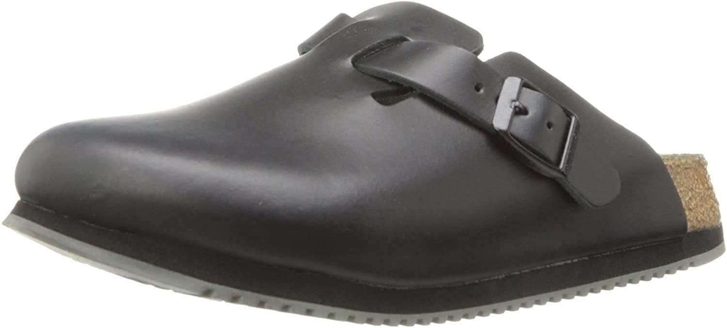 Leather Boston Canberra Clogs