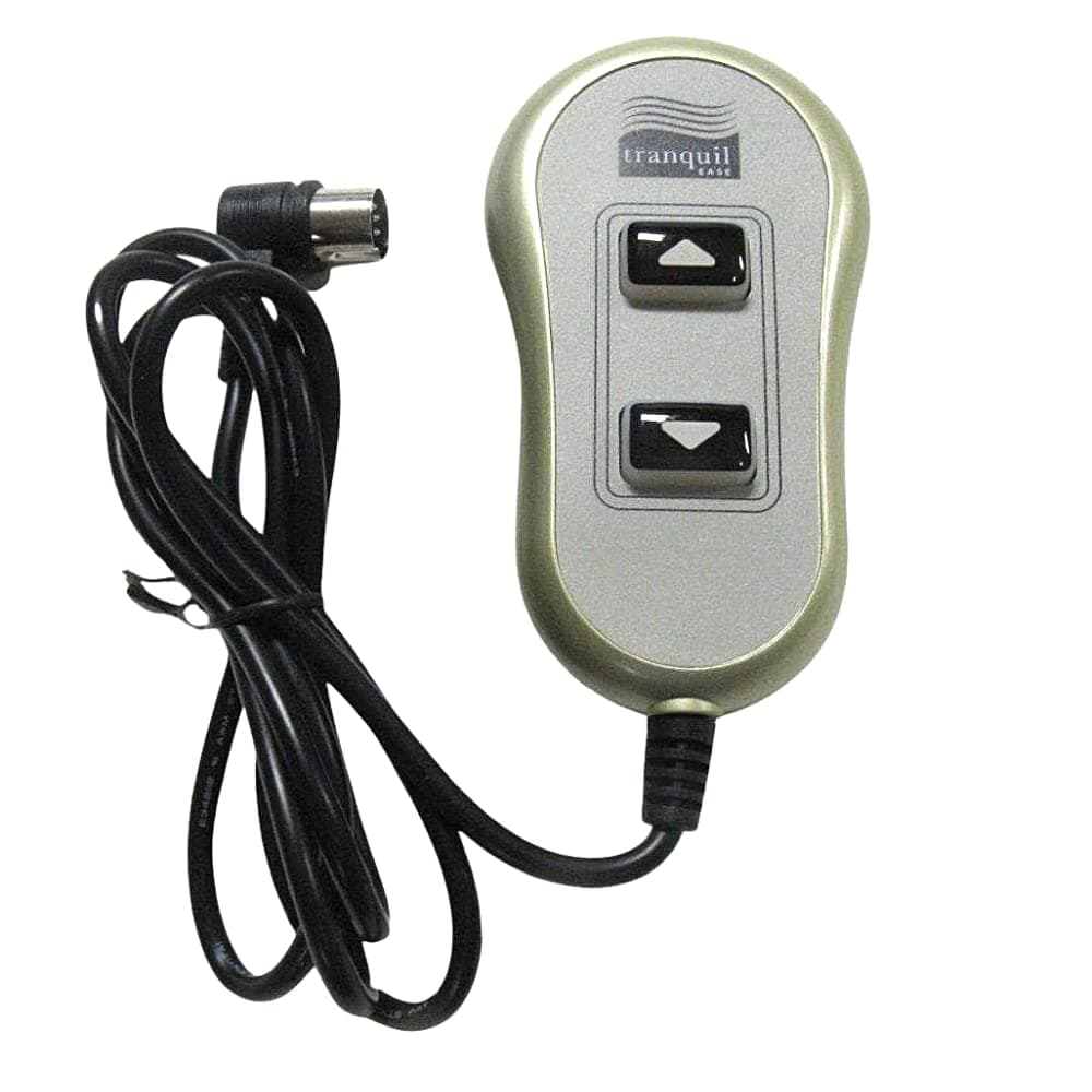 Relaxor Lift Chair Lighted Hand Control 11560UX - 2 Button Function - Silver Plastic - Compact - Ergonomic - For Lift Chairs & Power Recliners