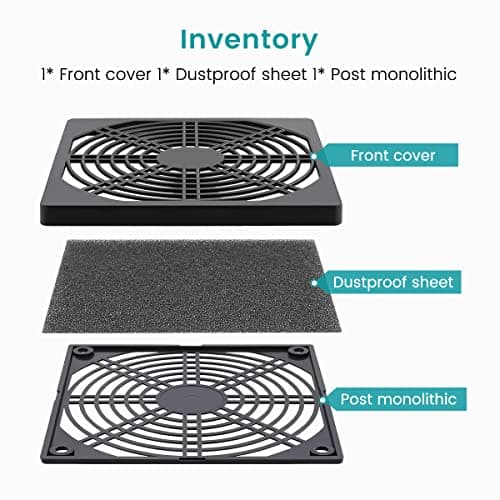 Wathai 2 Pack 80mm PC Fan Dust Filter Cover Computer Mess