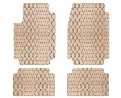 2004-2009 Compatible for Mercedes W211 E-Class 4-Matic ((Four Wheel Drive)) Ivory Hexomat 4 Piece Mat Set (Front & Rear)