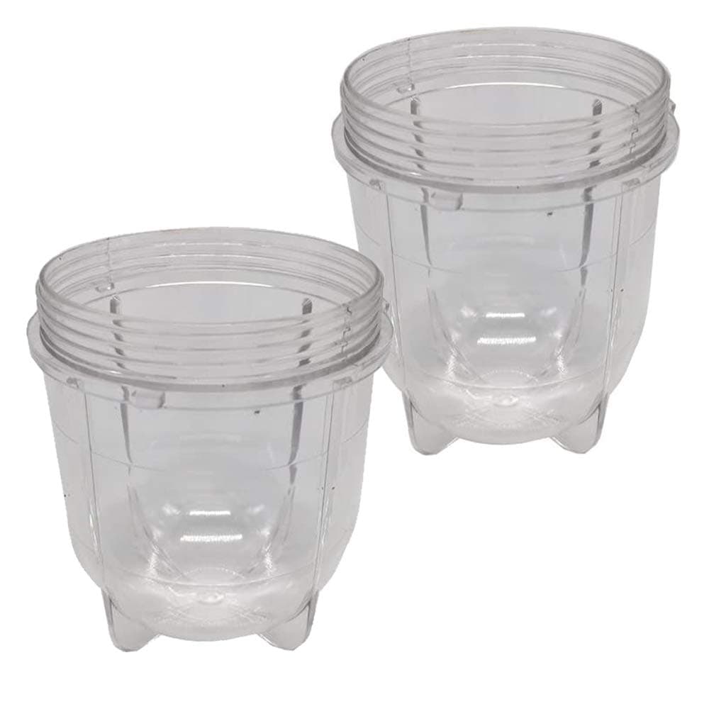 2pcs Replacement 12oz short bullet Cup,Compatible with Original Magic Bullet Blender MB1001/MB 1001B/MBR-1701 /MBR-1702 /MBR-1101 /MB-BX1770-02/MBR-0301
