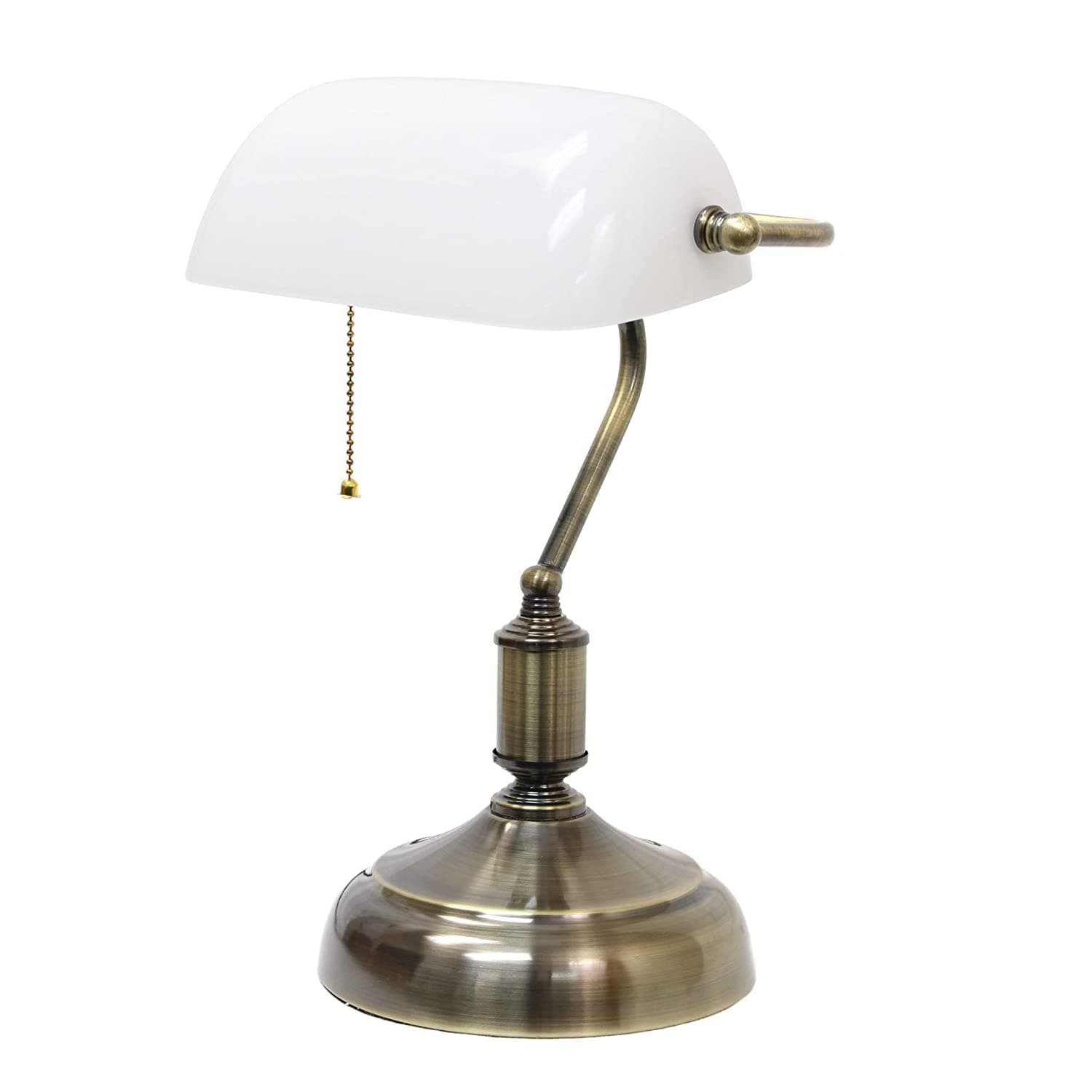 Glitz Banker Table Lamp (White)