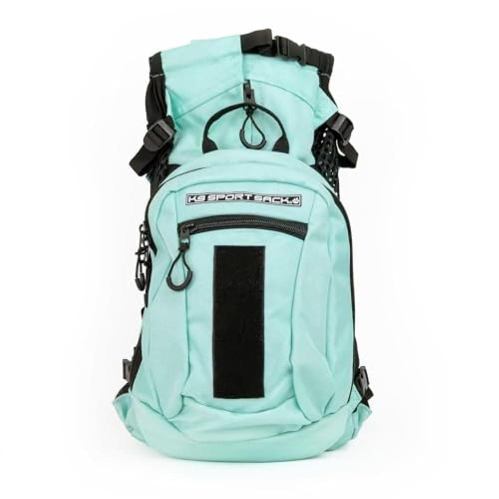 Plus 2 - Medium, Summer Mint - Ideal for Dogs 17-19” Long - Adjustable, Backpack-Style Carrier with Multi-Functional Storage Pack, Thick Shoulder Straps & Padded Back Panel