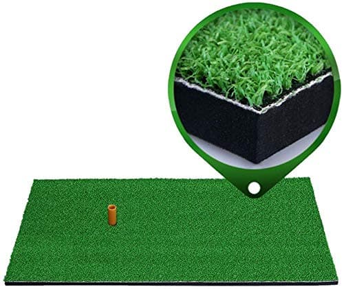 BOBLOV Golf Grass Practice Mat Golf Launch Pad Putting Training Mat with Tee for Home Office Indoor Outdoor Garden Backyard