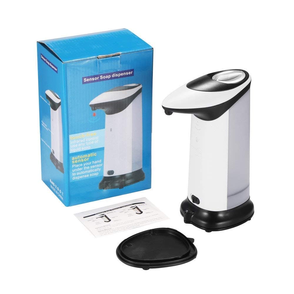 PINK PARI (LABEL) Ceramic Motion Sensor Automatic Liquid Soap Dispenser , Standard, White and Black