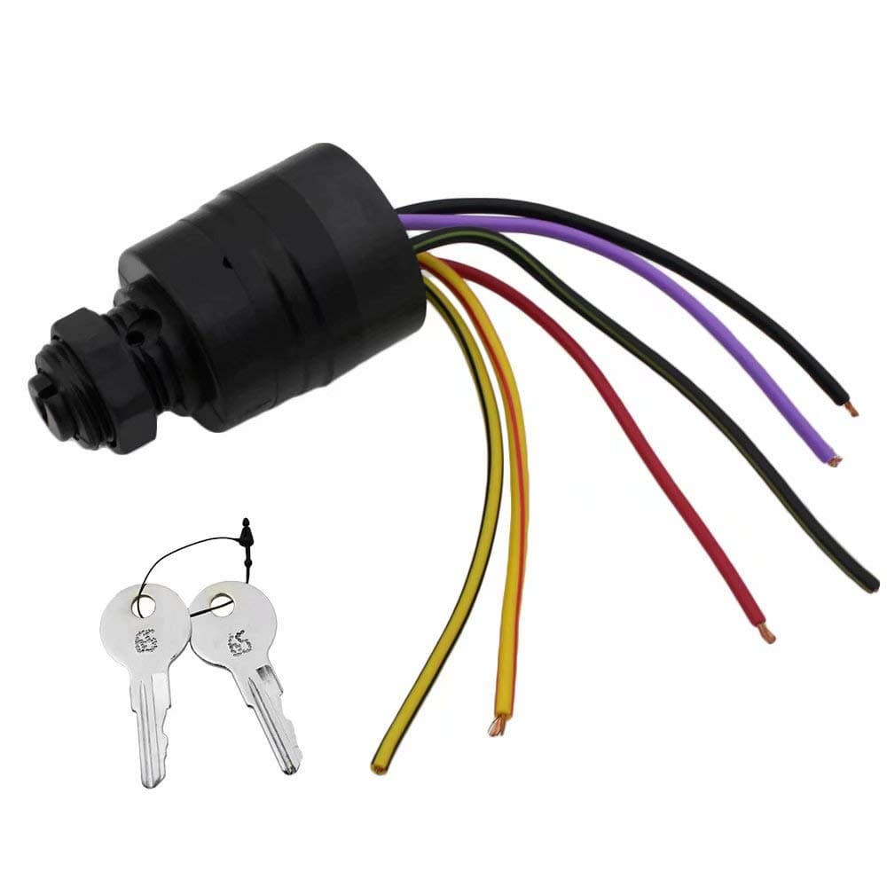 HonsCreatBoat Push to Choke 6 Wire Base Ignition Key Switch Replaces for Mercury 87-88107A5