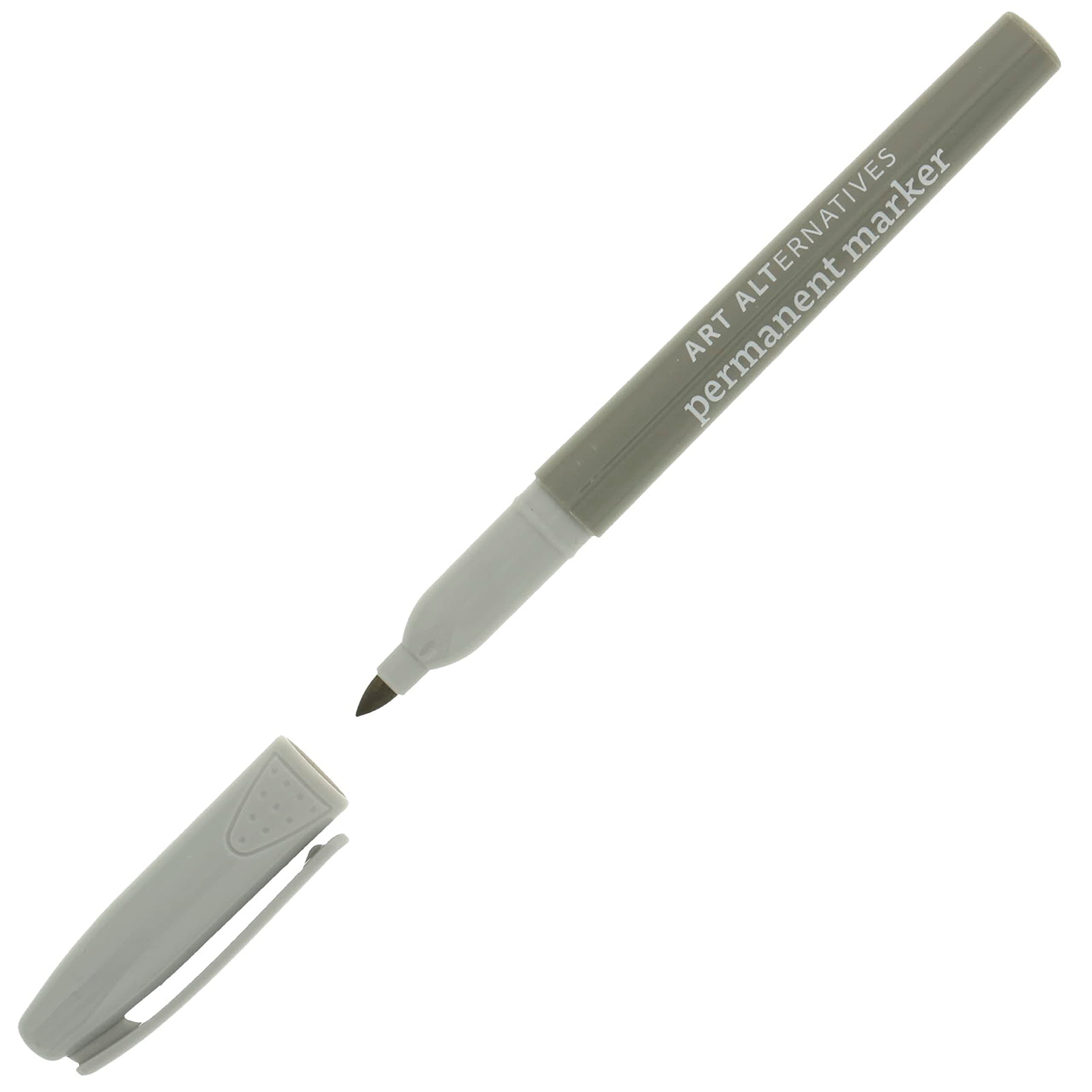 Art AlternativesPermanent Marker, Fine Tip, Grey - Multi-Surface, Quick-Dry, Fade Resistant - Art, Craft, Home, Office