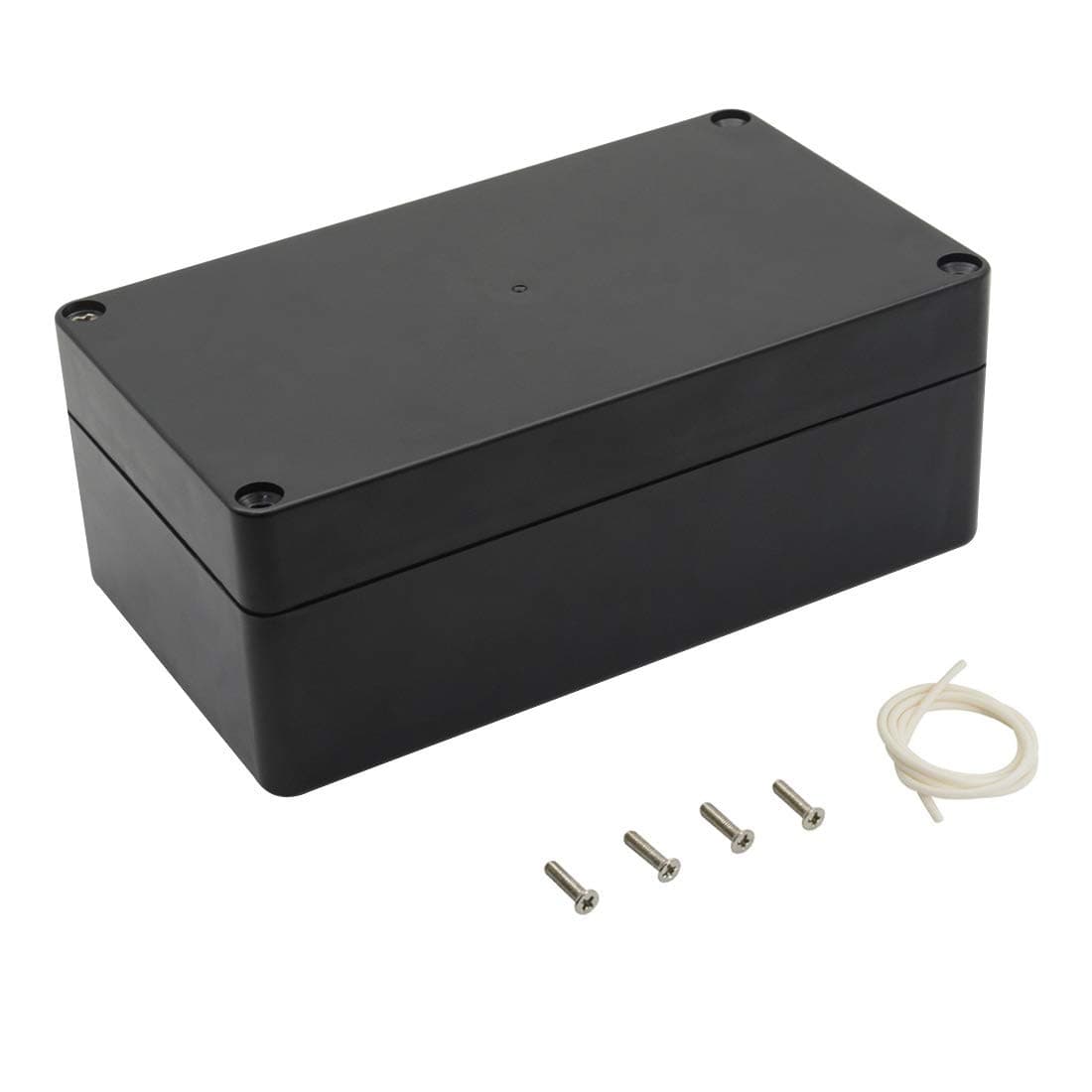 LeMotech Project Box ABS Plastic Junction Box IP65 Waterproof Electrical Boxes Universal Enclosure Black 6.2X 3.5X 2.4 inch (158x90x60mm)(Pack of 1)