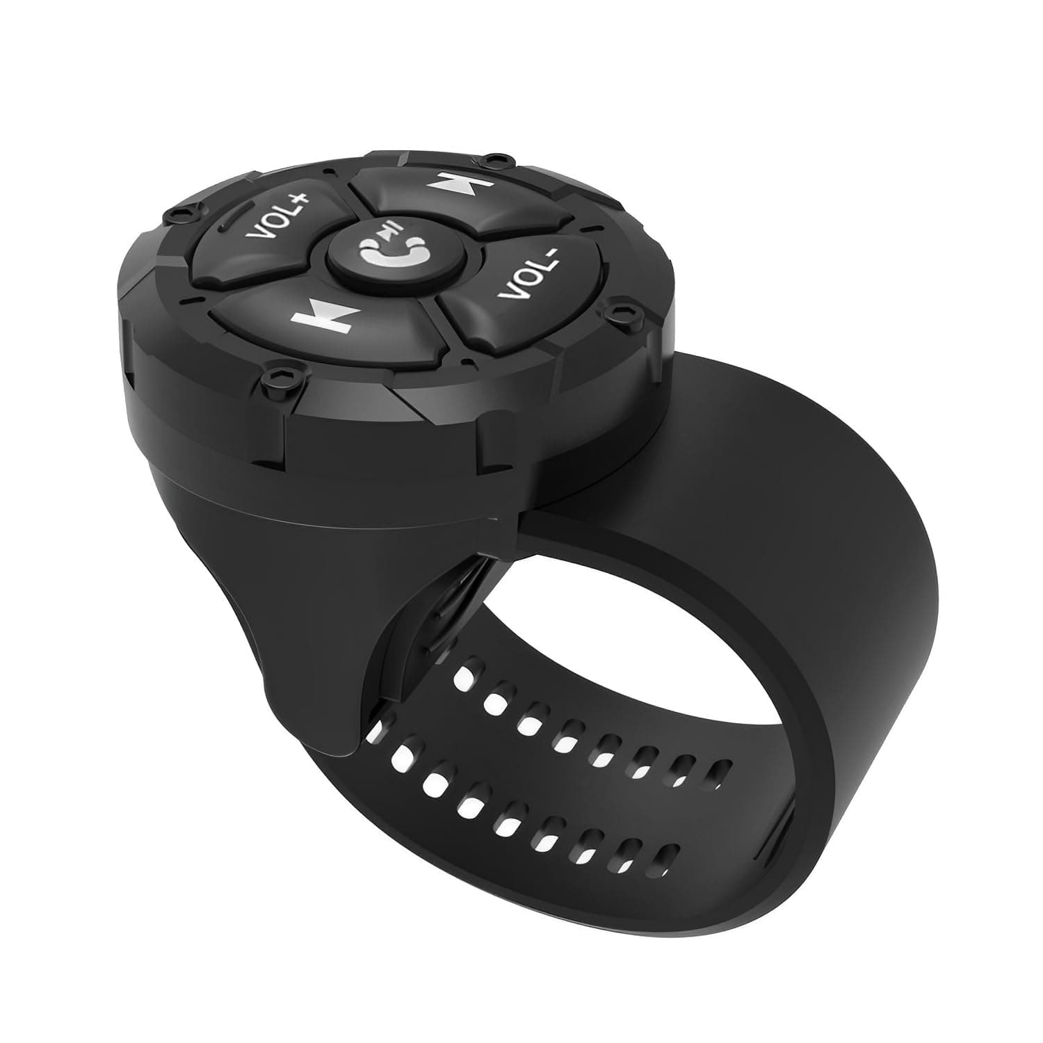 Bluetooth Media Button Remote,Waterproof Wireless Music Controller for Car Bike Motorcycle,Steering Wheel Control Button Compatible for iPhone/Android Phone Black