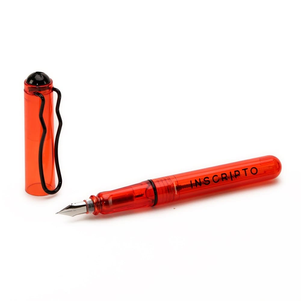 Inscripto Red Transparent Ink Pen with Refill