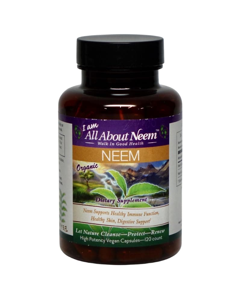 All About Neem, Inc.Leaf Capsules High Potency 1200 mg + FREE 30ml NEEM OIL