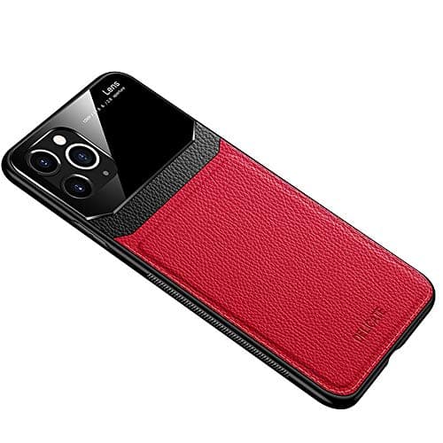 Roufy iPhone 11 Pro Max Case, Genuine Leather Slim Backshell Phone Cover, Shockproof Case for iPhone 11 Pro Max 6.5 inch 2019