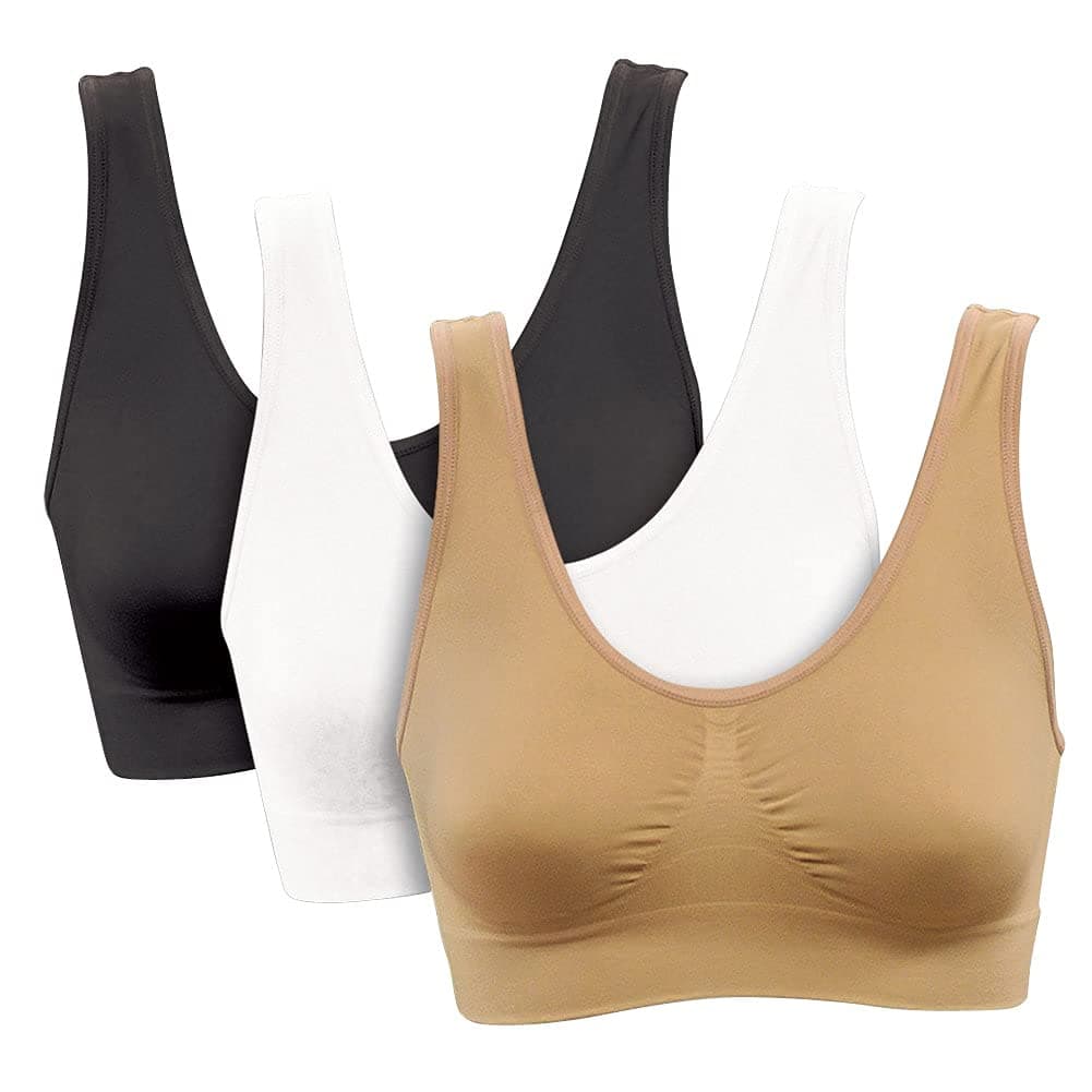 Women's 3 Pack - Wireless, Solid Color Seamless