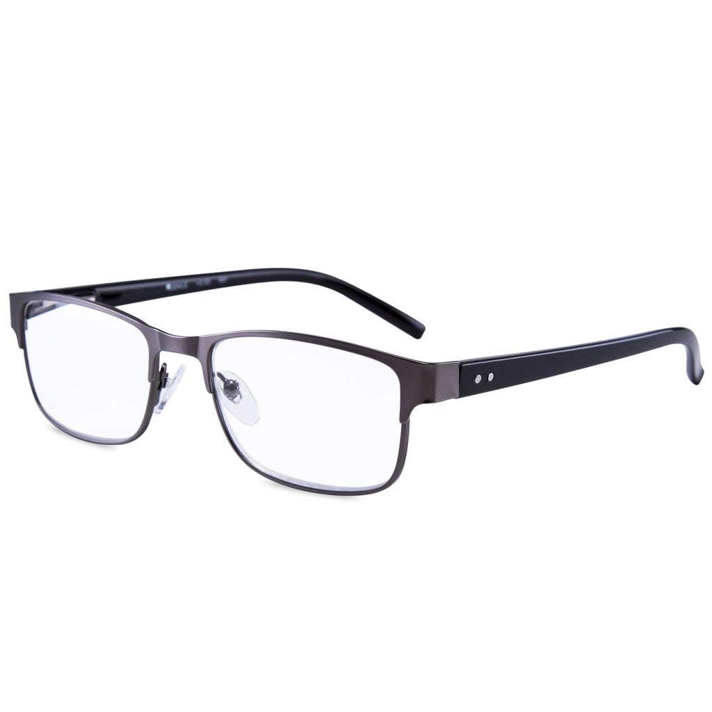 EYEGUARD Readers Metal Deluxe Rectangular Reading Glasses for Men 2.25