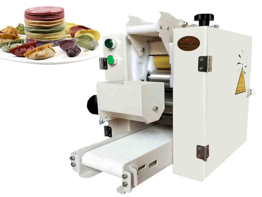 Hanchen Automatic Dumpling Wrapper Machine Dumpling Wonton Chinese Baozi Bun Wrapper Maker (220V, Wonton Wrapper Machine)
