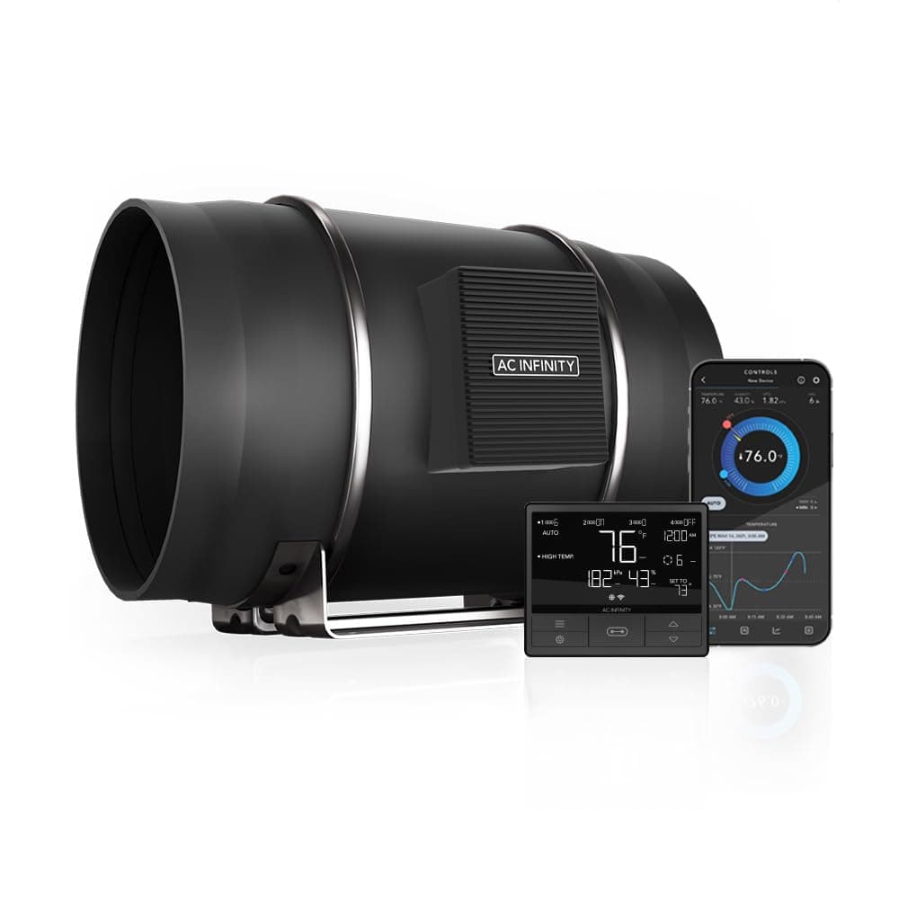CLOUDLINE PRO T10, Quiet 10” Inline Duct Fan with Temperature Humidity VPD Controller, WiFi Integrated App Control - Ventilation Exhaust Fan for Heating Cooling, Grow Tents, Hydroponics