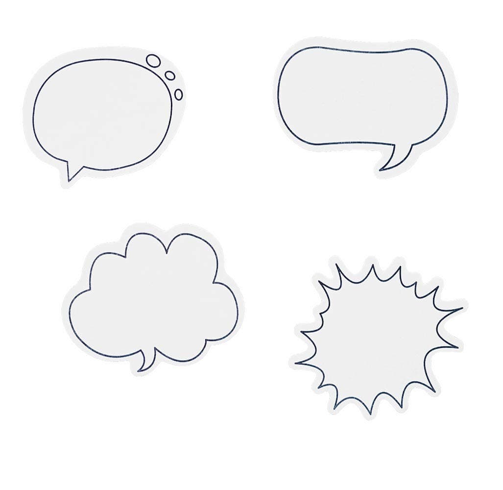 24 Pads 720 Sheets Thought Cloud Sticky Notes,Talking Bubble Shape,Self-Stick Notes for Students,Home Office School