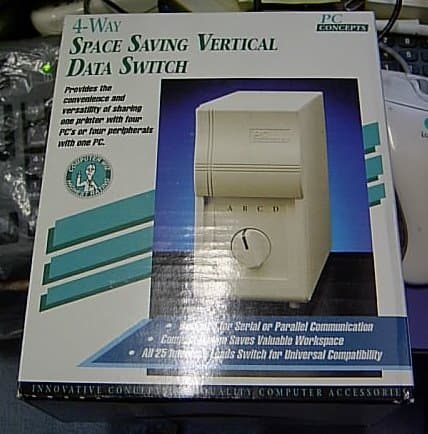 Parallel Serial 4 Way ABCD Switch Box, DB25 Female R232 Printer 4way switcher