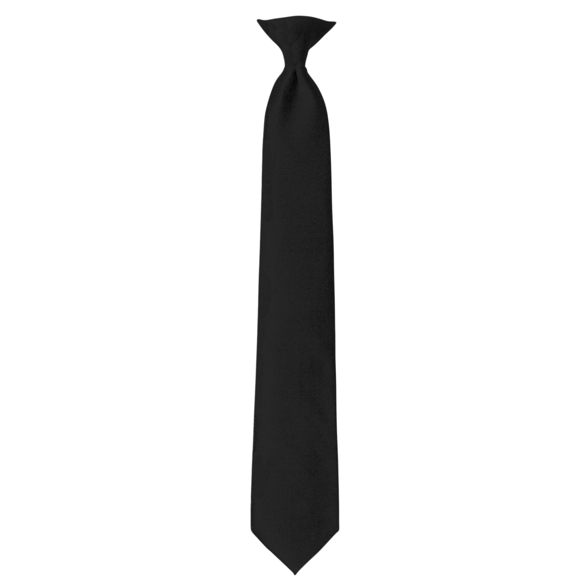 Uniform Solid Clip-On Tie with Buttonholes