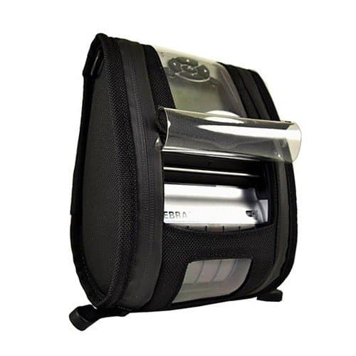 Agora Leather AD1908DW Zebra Qln320 Operating Case with Fixed Belt Loop and D-Rings for Optional Shoulder Strap, Water Resistant