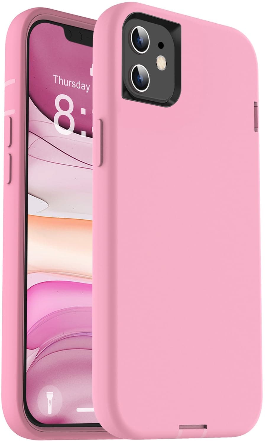 ORIbox Case Compatible with iPhone X Case, Compatible with iPhone Xs Case, Soft-Touch Finish of The Liquid Silicone Exterior Feels Pink