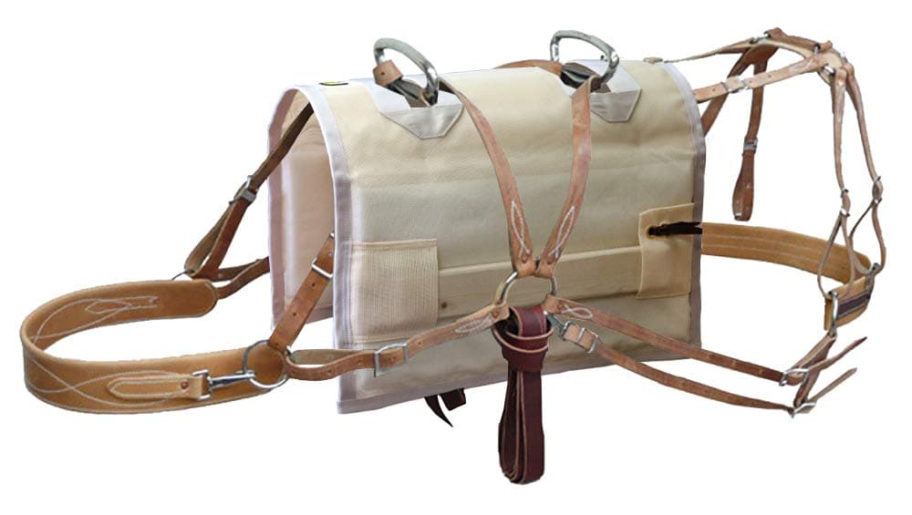 Outfitters Supply Classic Decker Pack Saddle; Complete Decker Pack Saddle; Pack Saddle for Horse & Mule; Premium Pack Saddle Tree w/Modified Arches, Hermann Oak Harness Leather & Durable Hardware