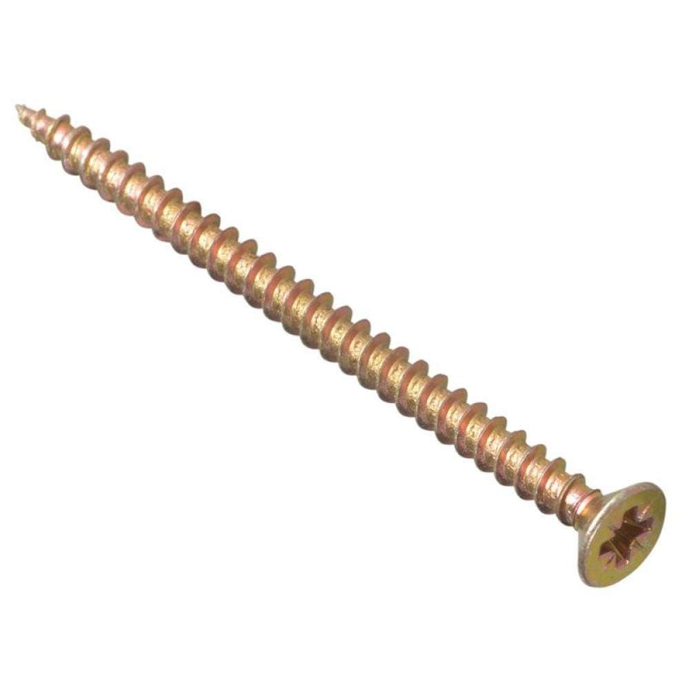ForgeFix Multi-Purpose Single Thread Screws | 4.0 x 70mm | Zinc Yellow Passivated | Box 200