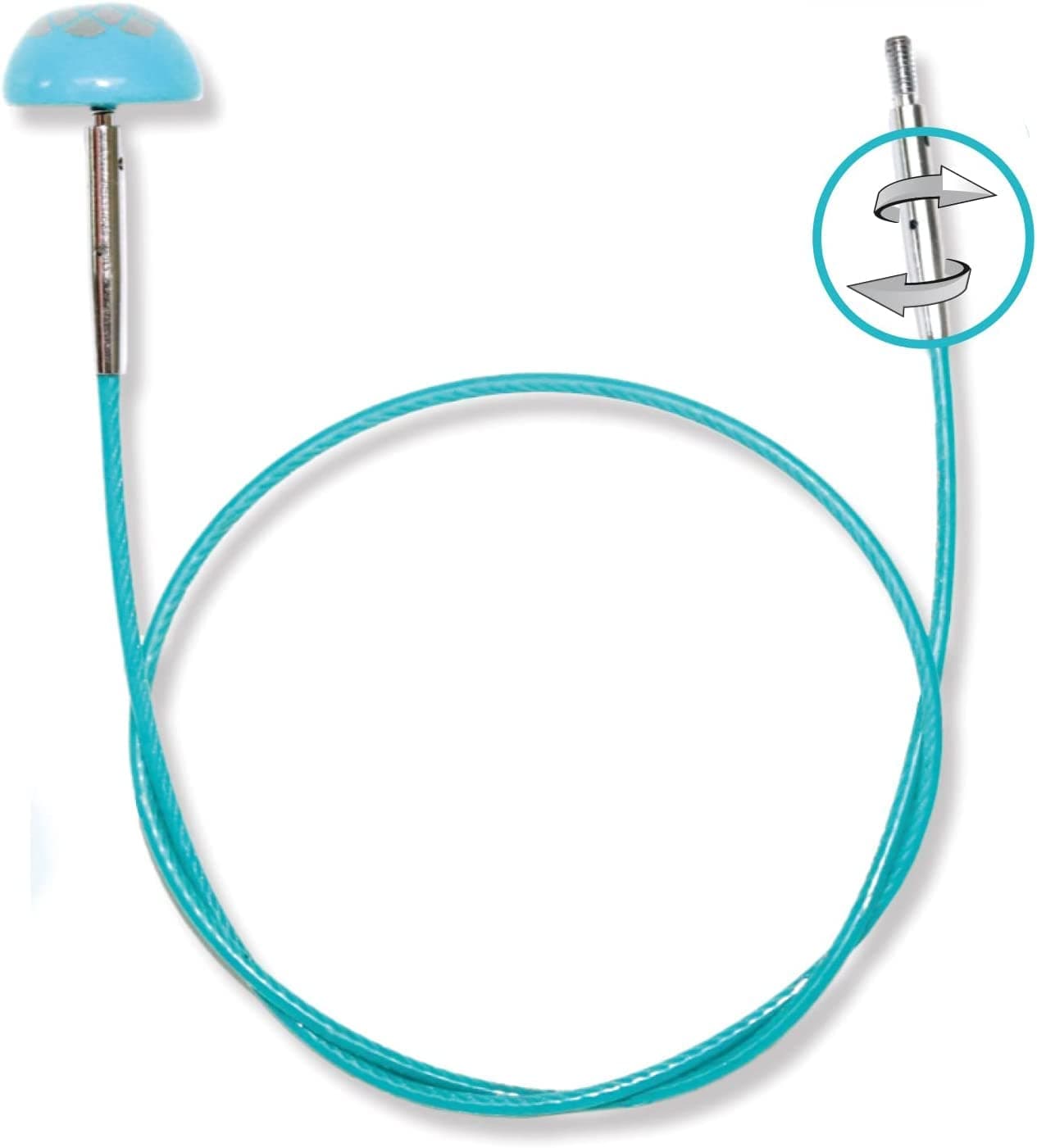 Swivel 360° Inter. Cable for 80cm Needle - 3pcs, Blue