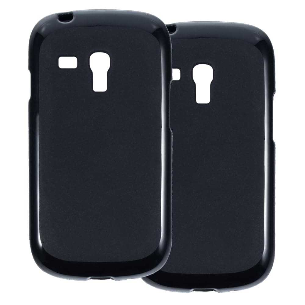 2-Pack TPU Case Compatible with Samsung Galaxy S3 Mini i8190 Phone Cover - Shockproof Flexible Protective Accessories with Precise Cutouts (Black)