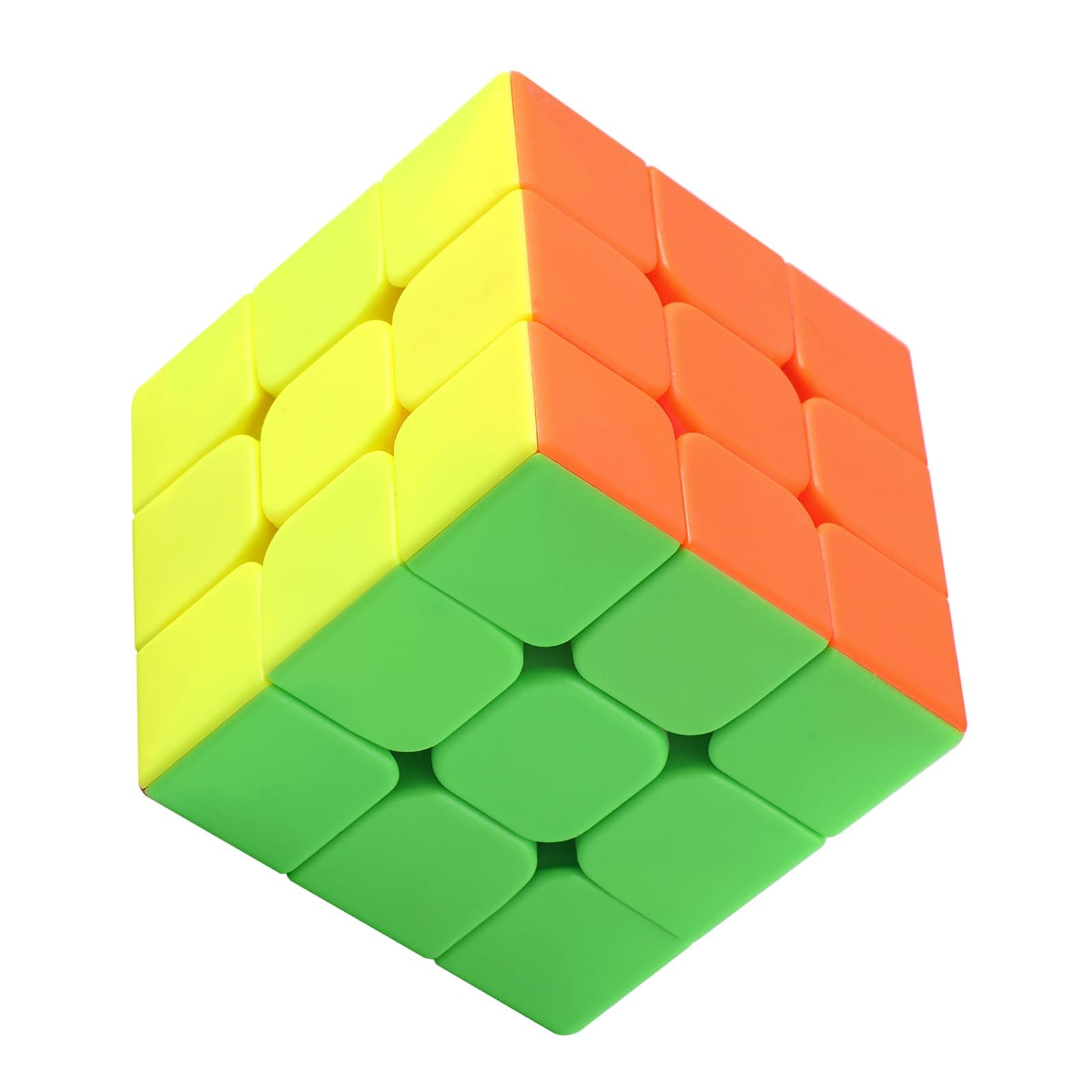 Speed Cube,3x3x3 Stickerless Magic Cube,Smooth Turning Puzzle Box with Anti-Sticky Design,The Most Educational Toy to Effectively Improve Kid’s Concentration and Responsiveness