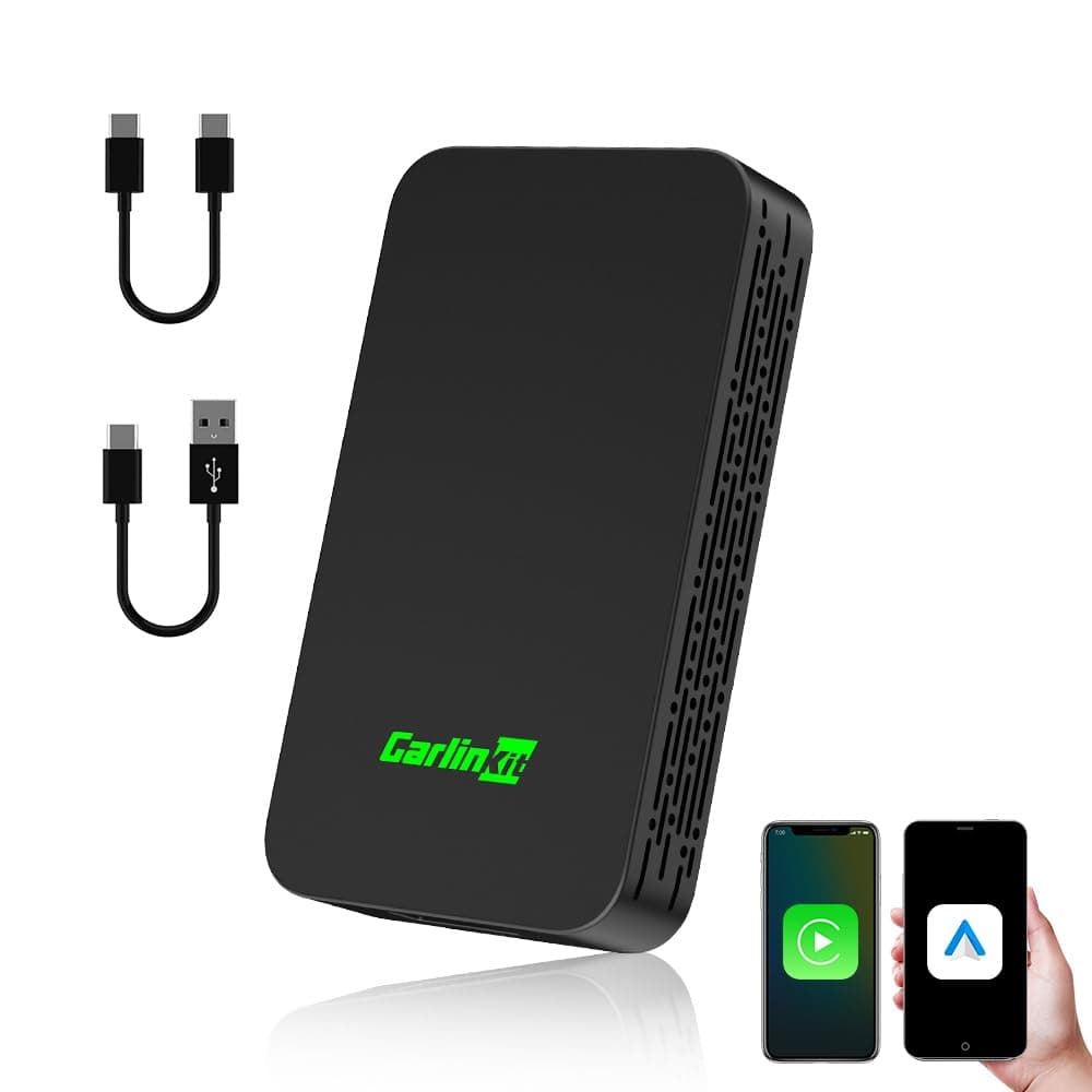 Carlinkit 5.0 Wireless CarPlay/Android Auto Adapter – Convert Wired CarPlay & Android Auto to Wireless – Stable Connection for Car Multimedia – Easy Setup & Compatibility – 24/7 Online